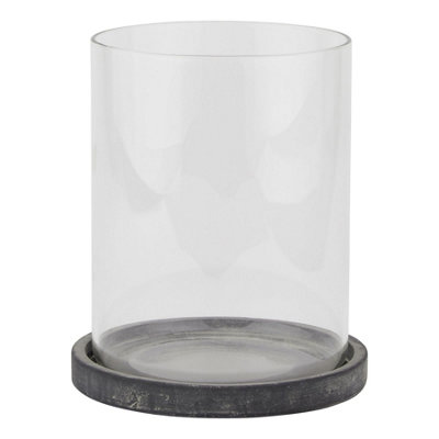 Amalfi  Grey  Large  Hurricane  Lantern from B&Q