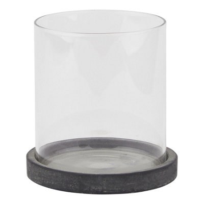 Amalfi  Grey  Hurricane  Lantern from B&Q
