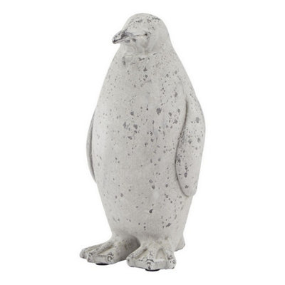 Hill Interiors Medium Stone Effect Penguin StatueCeramicL13 X W13 X H26 CmGrey from B&Q