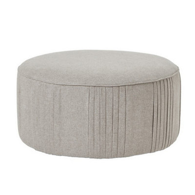 Hill Interiors Lily Swivel Ottoman In Oatmeal TwillWoodL82 X W82 X H43 Cm from B&Q