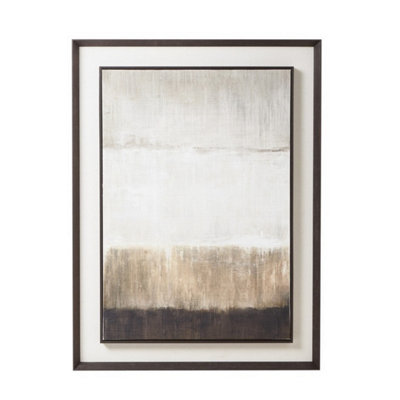Hill Interiors Brown Moderno Painting On Linen Mounted In Frame - Wood - L5 X W90 X H120 Cm Extra Large