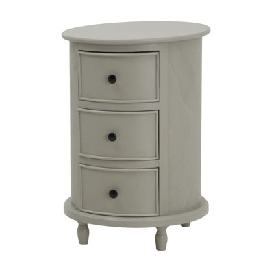  - The  Camden  Collection  3  Drawer  Round  Side  Table