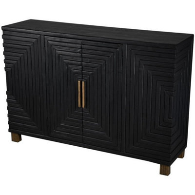 Hill Interiors Lennox 2 Door SideboardWoodL34 X W123 X H84 CmBlack from B&Q