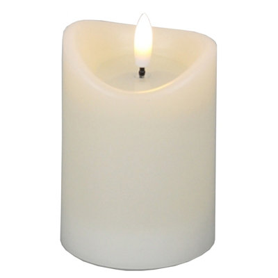 Luxe  Collection  Natural  Glow  2.75X4  Cream  Melted  Led  Candle from B&Q