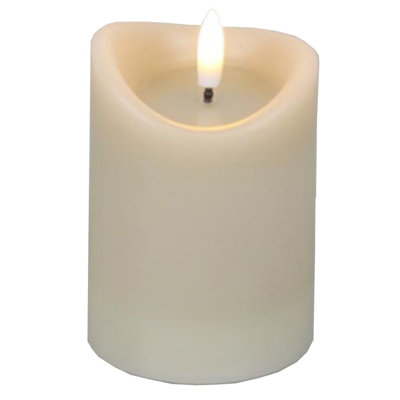 Luxe  Collection  Natural  Glow  2.75X4  Taupe  Melted  Led  Candle from B&Q