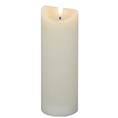 Luxe  Collection  Natural  Glow  2.75X8  Cream  Melted  Led  Candle from B&Q