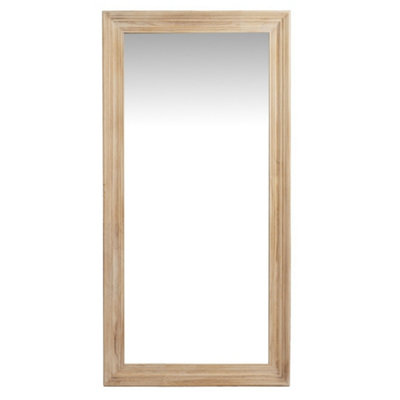 Hill Interiors Washed Wood Large Framed MirrorGlassL3 X W90 X H180 CmBrown from B&Q