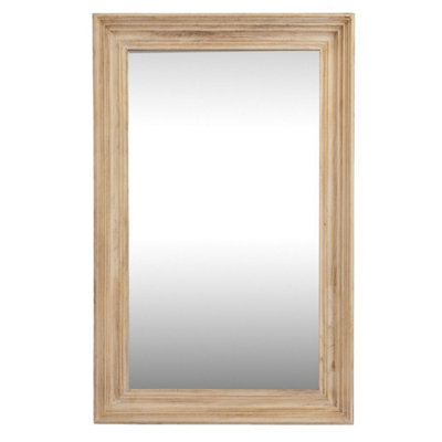 Hill Interiors Washed Wood Medium Framed MirrorGlassL3 X W80 X H150 CmBrown from B&Q