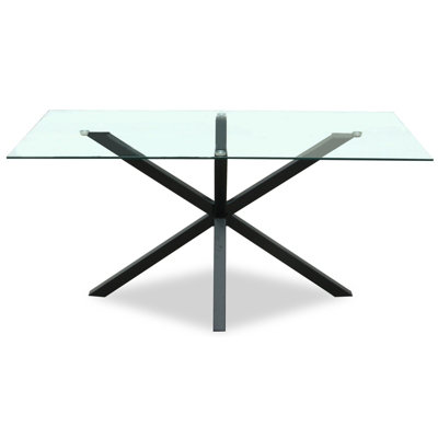 B&Q -  Monza Rectangular Glass Dining Table