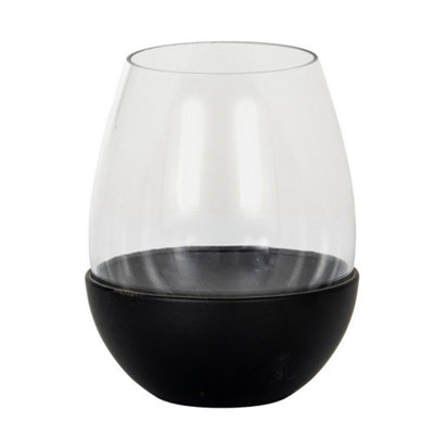 Hill Interiors Neris Large Candle Holder With Glass GobletL14 X W14 X H18 CmBlack from B&Q