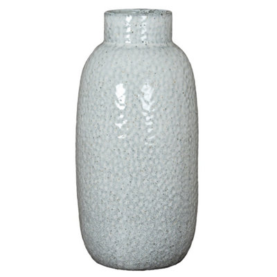 Hill Interiors Cairn Dimple Large VaseCeramicL18 X W18 X H37 CmWhite from B&Q