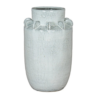 Hill Interiors Dara Large Hydria VaseCeramicL24 X W24 X H41 CmWhite from B&Q
