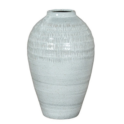 Hill Interiors Kemi Medium Olpe VaseCeramicL21 X W21 X H30 CmWhite from B&Q