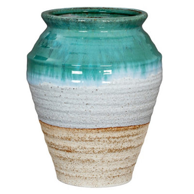 Hill Interiors Fen Olpe VaseCeramicL28 X W28 X H35 CmWhite from B&Q