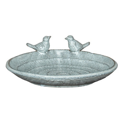 Hill Interiors Eira Bird BathCeramicL31 X W31 X H9 CmWhite from B&Q