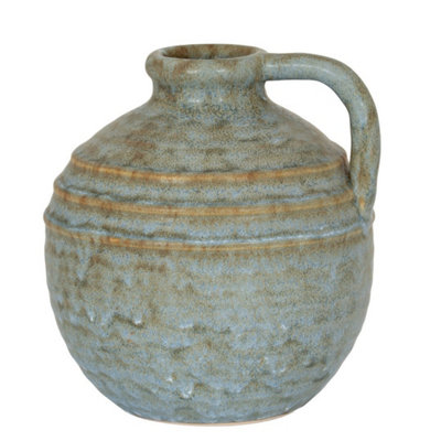 B&Q -  Capella Krater Large Jug VaseCeramicL20 X W20 X H23 CmGrey