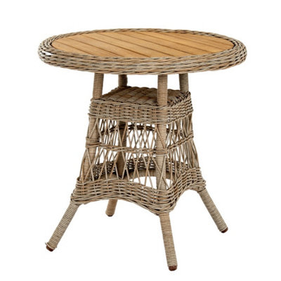 Hill Interiors Provence Collection Outdoor Bistro TableMetalL70 X W70 X H72 CmBeige from B&Q