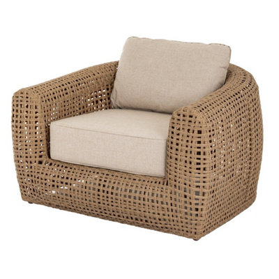 Hill Interiors Bloom Collection Outdoor Large Lounge ChairMetalL108 X W116 X H72 CmBrown from B&Q