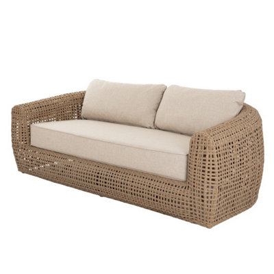 Hill Interiors Bloom Collection Outdoor SofaMetalL108 X W202 X H72 CmBrown from B&Q