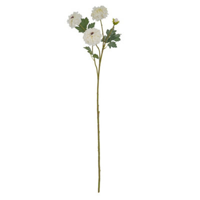 Hill Interiors African Marigold Large Spray Artificial FlowerPlasticL11 X W11 X H100 CmWhite from B&Q