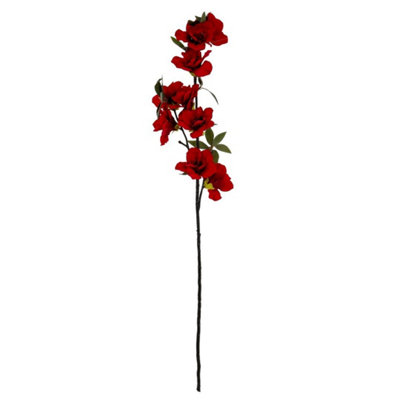 Hill Interiors Crimson Bloom Large Spray Artificial FlowerPlasticL11 X W11 X H92 CmRed from B&Q