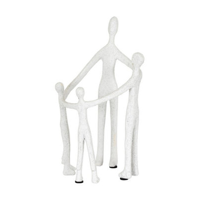 Hill Interiors Kin Medium Family OrnamentCeramicL12 X W12 X H20 CmWhite from B&Q