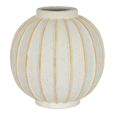 Hill Interiors Grove Globe VaseCeramicL25 X W25 X H25 CmWhite from B&Q