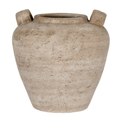Hill Interiors Terra Large Urn Vase With HandlesCeramicL36 X W36 X H35 CmBrown from B&Q