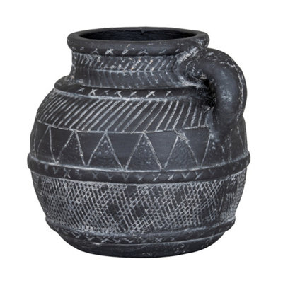 Hill Interiors Etched Collection JugCeramicL16 X W17 X H15 CmBlack from B&Q