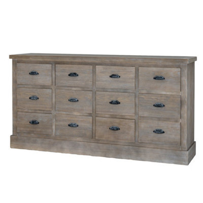 B&Q -  Haldon Collection 12 Drawer ChestWoodL40 X W170 X H88 CmBrown