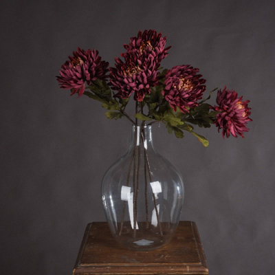 Hill Interiors Chrysanthemum Purple Autumn Spider Faux Plant from B&Q