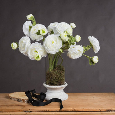 Hill Interiors Uk Homeliving White Ranunculus Spray