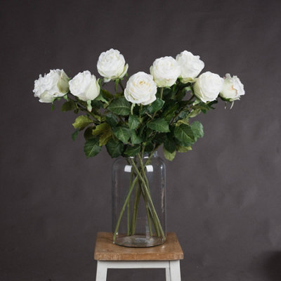  - Hill Interiors Rose White Traditional Faux Plant