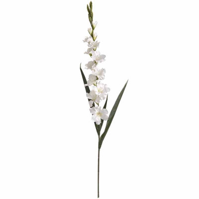 Hill Interiors Gladioli Artificial FlowerFabric/plasticL6 X W11 X H108 CmWhite from B&Q