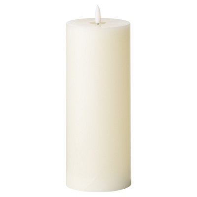 Hill Interiors Luxe Collection Natural Glow 3.5 X 9 Led Ivory Candle from B&Q
