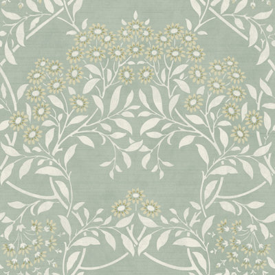 Arthouse Floral Trail Sage Wallpaper from B&Q