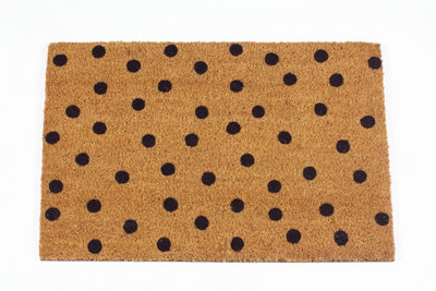 Arthouse Astley Polka Dot Printed Pvc Backed Coir 40X60Cm Doormat from B&Q