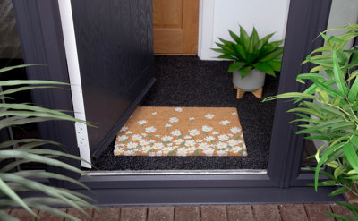 Arthouse Astley Daisy Printed Neutral Doormat 40X60Cm from B&Q