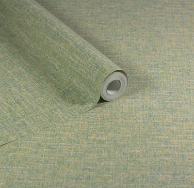 Esselle Home Artisan Weave Sage Wallpaper from B&Q