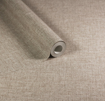 Esselle Home Artisan Weave Warm Natural Wallpaper from B&Q