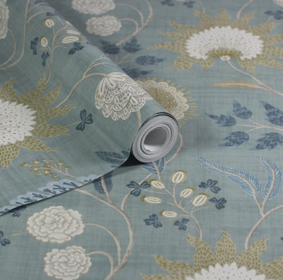 Esselle Home Fable Trail Seafoam Wallpaper from B&Q