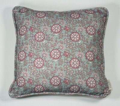 Esselle Home Lucien Trail Spice Pink/green Cushion from B&Q