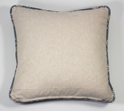 Esselle Home Lucien Trail Navy/taupe Cushion from B&Q