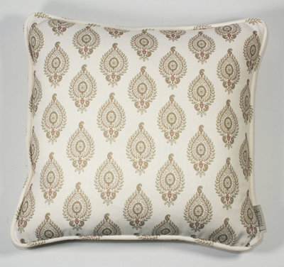 Esselle Home Naya Motif Neutral/rose Cushion from B&Q