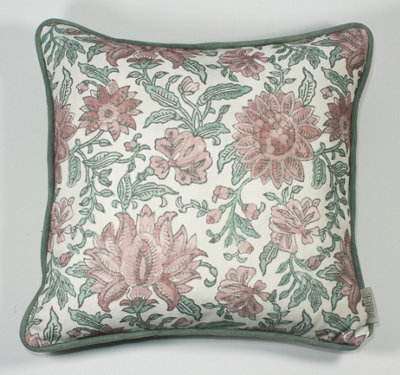 Esselle Home Nima Floral Rose/sage Cushion from B&Q