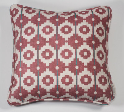 Esselle Home Santiago Geo Red/teal Cushion from B&Q