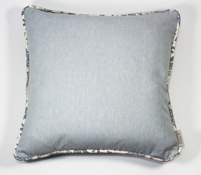 Esselle Home Eden Plain/nima Floral Soft Blue Cushion from B&Q