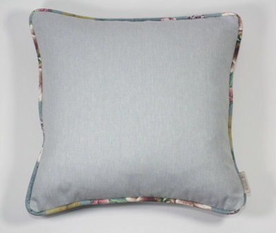 Esselle Home Eden Plain/chinoiserie Soft Blue Cushion from B&Q