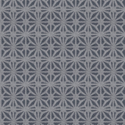 Arthouse Hotel Luxe Moorish Mosaic Navy / Silver Wallpaper from B&Q