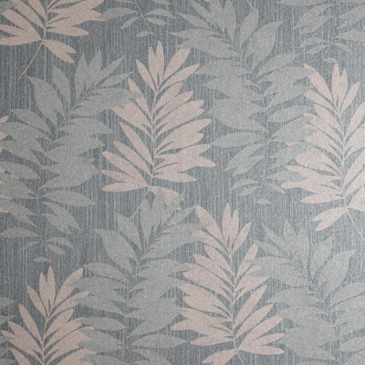 Arthouse Stardust Palm Pink/grey Wallpaper from B&Q